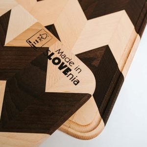 Premium European Beech Wood + Thermally Modified Beech Wood Handmade Cutting Board Oiled