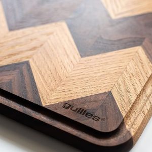 Premium European Oak and Walnut Combination Handmade Cutting Board Oiled