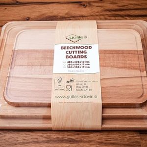 Set of 3 Premium European Beech Wood Handmade Cutting Boards Oiled