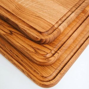 Set of 3 Premium European Oak Wood Handmade Cutting Boards Oiled