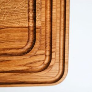 Set of 3 Premium European Oak Wood Handmade Cutting Boards Oiled